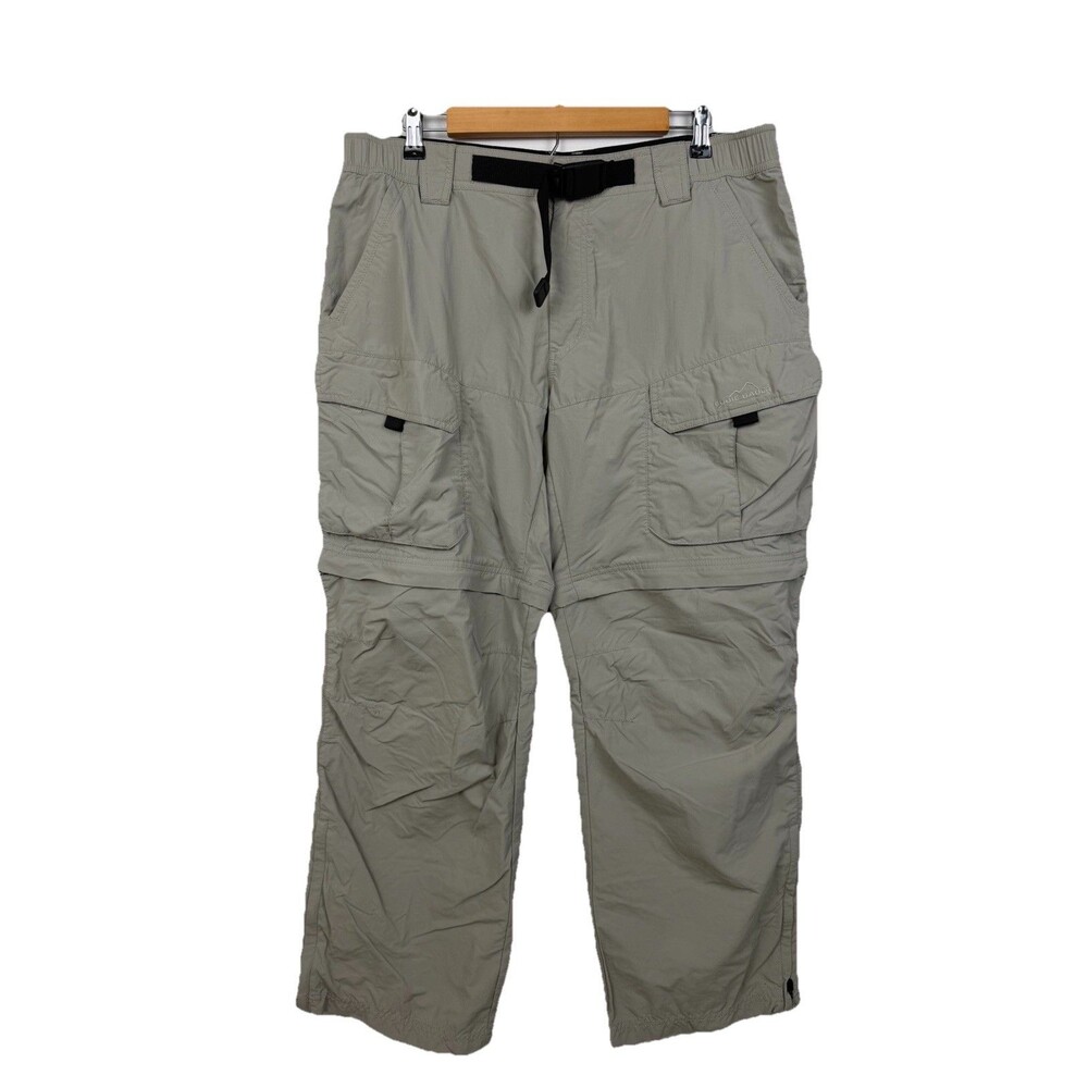 Eddie Bauer Sport Convertible Cargo Pants Men’s L/30 100% Nylon Belt Hiking